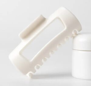 Large Flexible Claw Clip - White