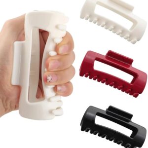 Large Flexible Claw Clip - White